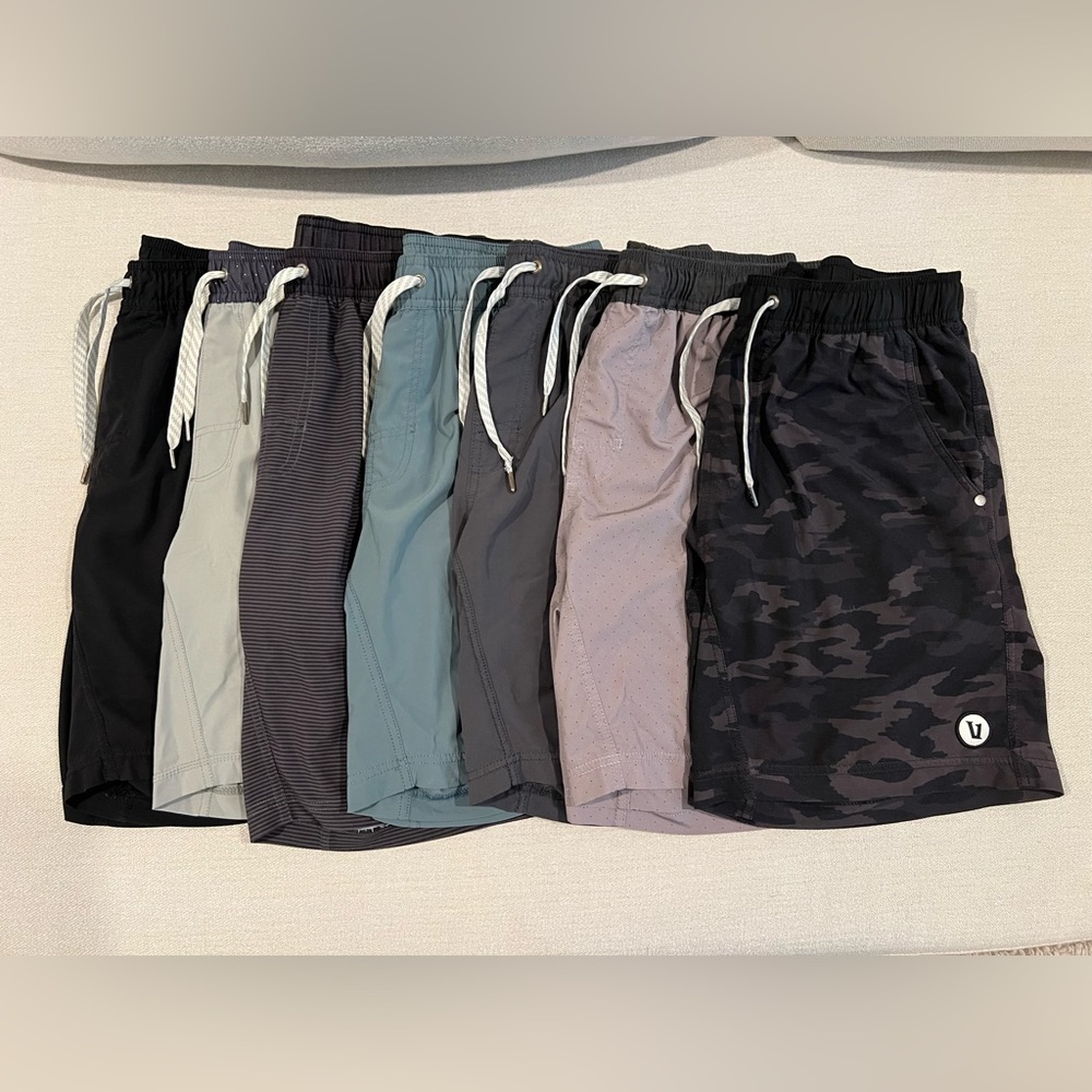 7 Pairs of Vuori Men's Kore 7” Lined Shorts